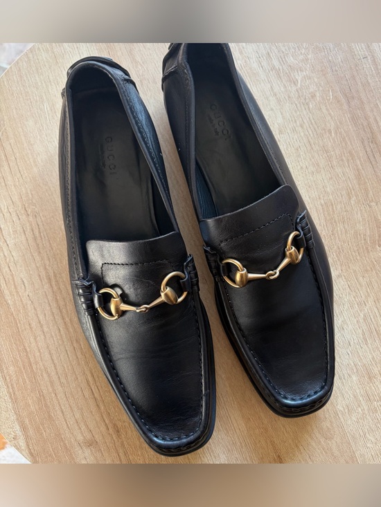 Other - GUCCI Men’s Black Leather Horsebit Driving Loafers Size 11B